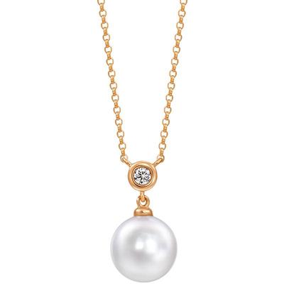 周生生Daily Luxe钻石珍珠18K金极光小灯泡项链94738N