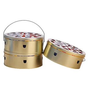 防火蚊香盒家用不锈钢蚊香盘带盖除蚊盒蚊香架子创意接灰盘盘香