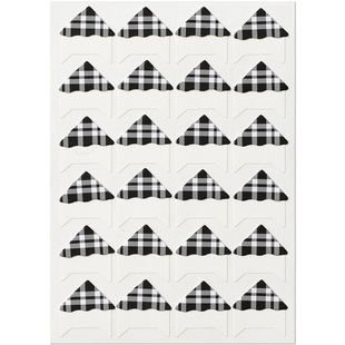 格子系列相片角贴手工diy相册贴纸材料三角帖照片相角装饰贴素材