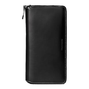 花虎日式风格男士钱包真皮长款高级新款手工轻奢长夹卡包高级感