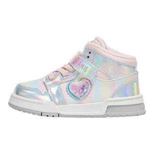 泰兰尼斯童鞋冬季新款板鞋女童加绒保暖儿童运动鞋微高帮休闲鞋子