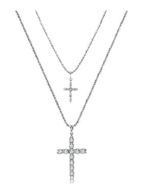 十字架锁骨链925纯银项链