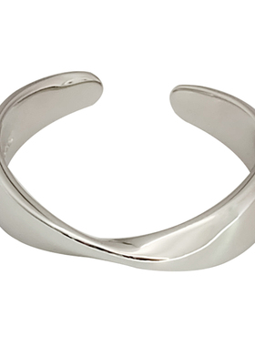 莫比乌斯戒指S925纯银简约情侣