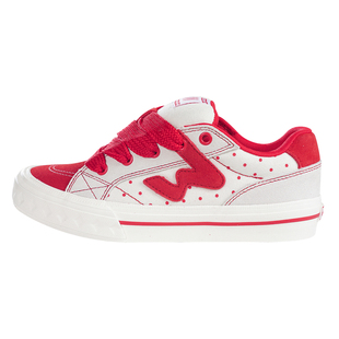 顽刻ollieskate红色波点新年款贝果冬季BAKE男女W软底面包鞋板鞋