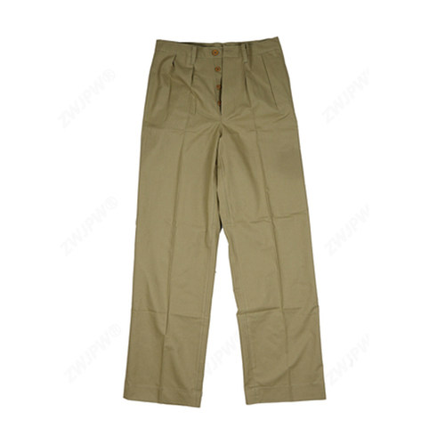 中式复古低阶草绿裤子复刻