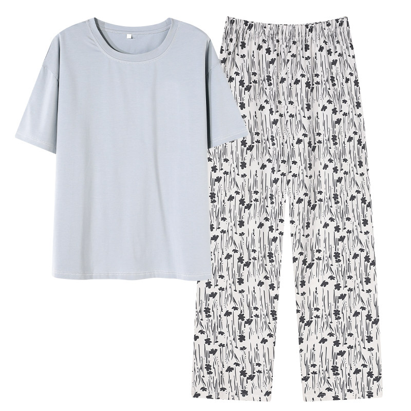 2024新款春夏季纯棉短袖家居服女