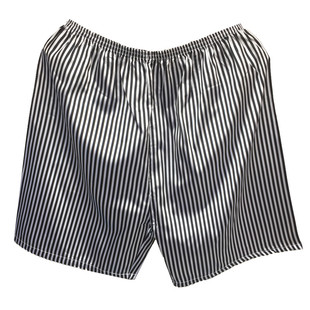 男士彷真丝短裤大码宽松睡裤薄款丝绸夏天透气真丝手感青年家居裤