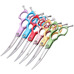 玄鸟专业宠物剪刀弯剪翘剪打薄剪泰迪博美狗狗美容工具6寸 6.5寸