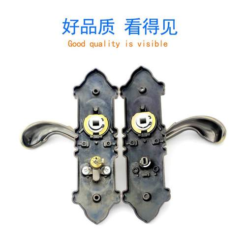 孔距135青古铜门锁5050锁体插芯执手锁5045假插芯卧室欧式复古锁