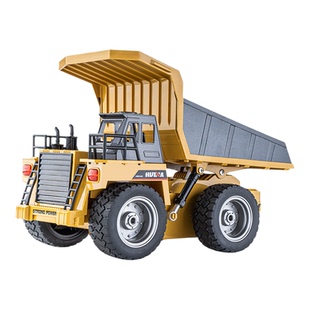 汇纳超大合金翻斗车遥控自卸车运输车玩具男孩模型仿真工程车玩具