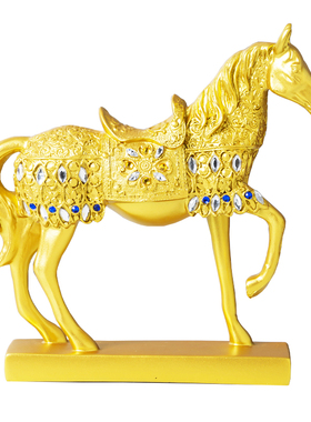 树脂欧式客厅办公室马到成功摆件