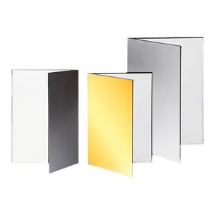 摄影反光板拍照道具补光卡纸便携式柔光遮光打光A3A4黑白金银桌面