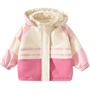 夹棉外套女童加绒保暖棉服冬装2026新款儿童冲锋衣加厚连帽棉衣潮