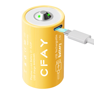 1号电池可充电USB大号D型燃气灶热水器一号1.5V锂电池R20P车位锁