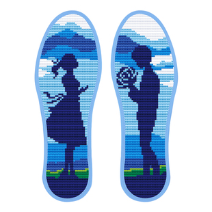 宫廷秀十字绣鞋垫2026年新款自己绣加厚半成品女纯手工高端七层棉