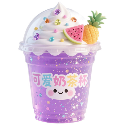 萌心兔奶茶杯DIY套装一贴即酷
