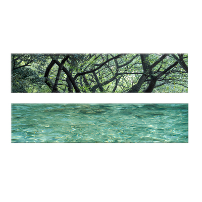 风景水波纹现代过道挂画