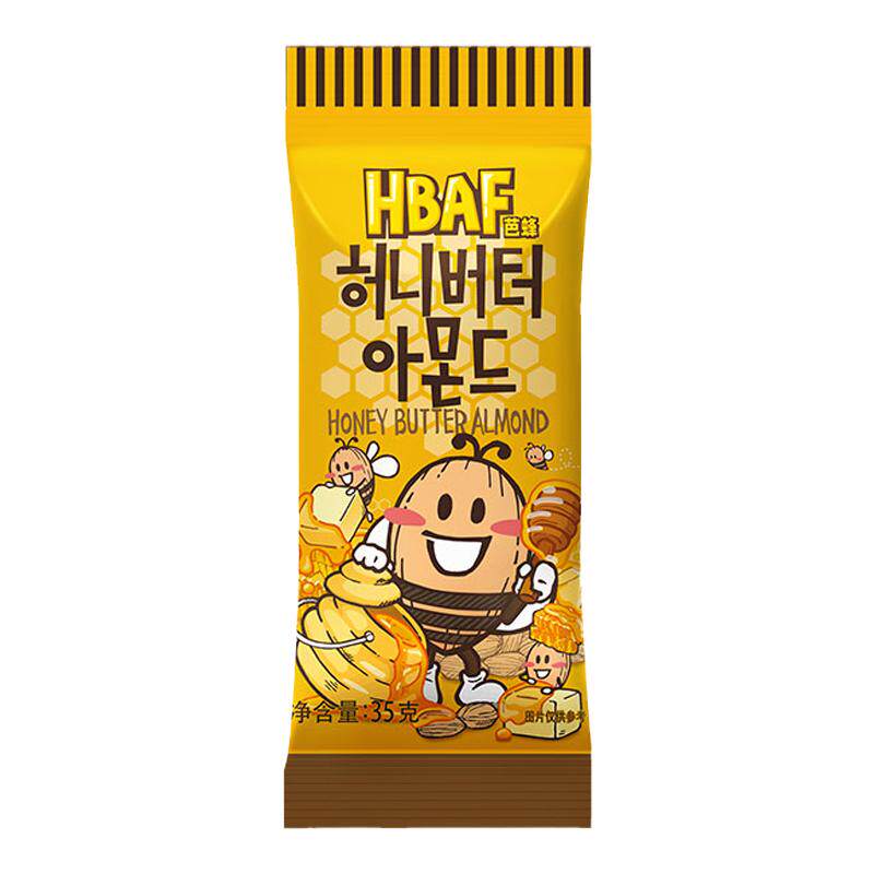 HBAF芭蜂蜜黄油巴旦木杏仁汤姆农场健康坚果休闲零食干果独立小包