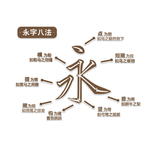 书法氛围布置培训班级教室永字八法硬笔装饰墙面贴画机构文化环创