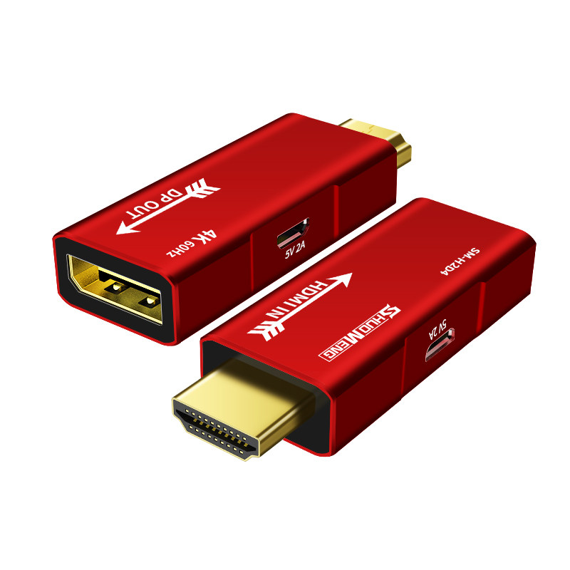 hdmi转dp转接头4k外接高清转换器