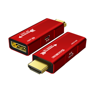 hdmi转dp转接头4k外接高清接口笔记本电脑连接显示器投影仪转换器