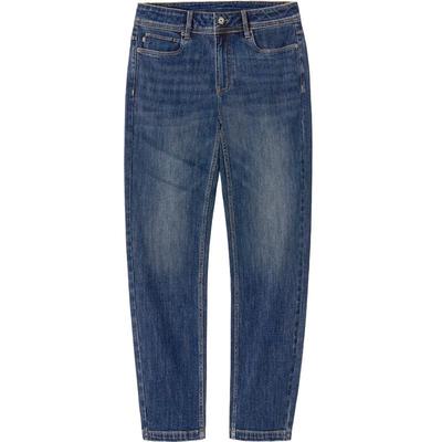 骆驼男装莱卡弹力牛仔裤男款直筒2025新款秋冬抑菌休闲加绒长裤子