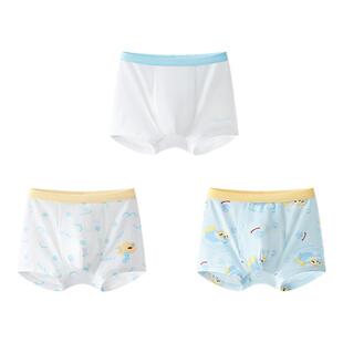 英氏儿童内裤男童纯棉a类四角底裤中大童男孩新款抑菌透气平角裤