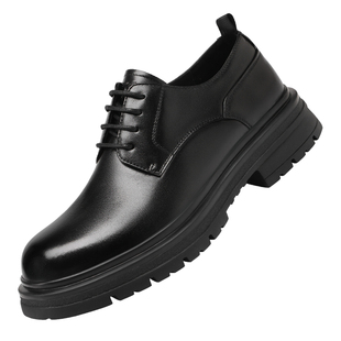 红蜻蜓男鞋秋冬新款鞋子男士厚底增高休闲大头皮鞋男商务真皮牛皮