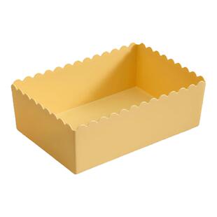 桌面收纳盒化妆品波浪置物盒家用杂物零食储物筐宿舍浴室整理盒子
