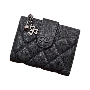 鱼子酱钱包女款2025新款真皮高级卡包钱夹皮夹子银包一体小巧香奶