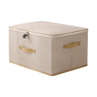 带锁收纳箱密码锁收纳盒子学生储物箱保险箱隐私文件证件安全保管