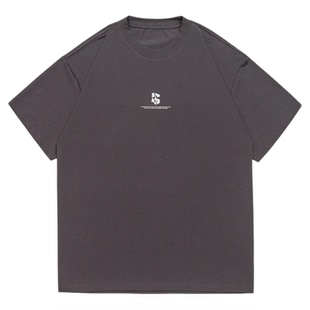 GOGOSOON夏季新款防晒短袖T恤250g男生logo印花凉感宽松圆领上衣Q