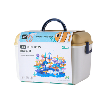 如山积木拼装益智玩具小花园diy插花大颗粒儿童拼插塑料宝宝拼图