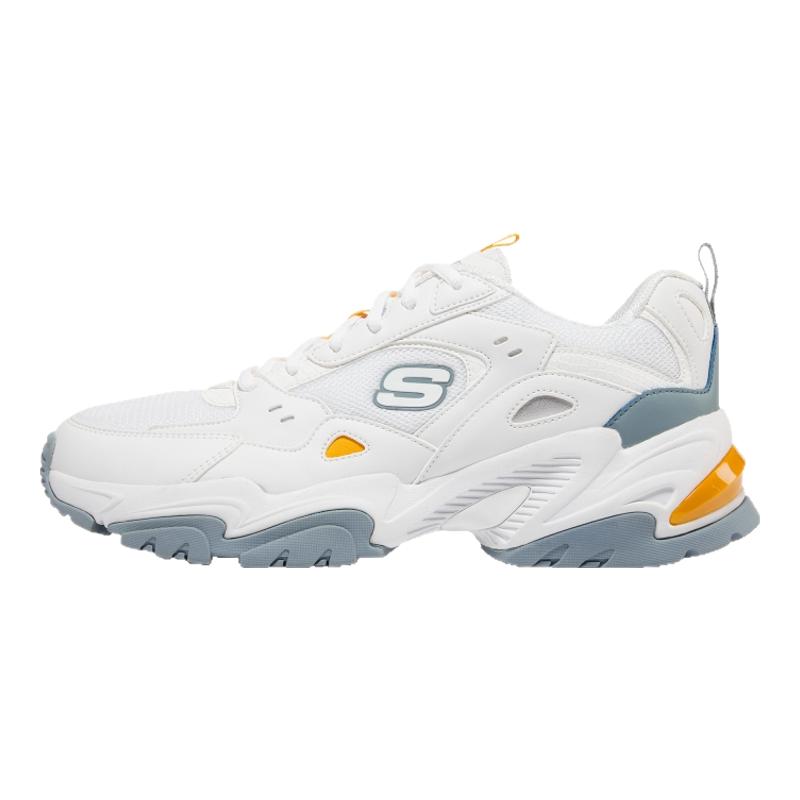 Skechers斯凯奇新款男子百搭时尚撞色增高休闲老爹机甲鞋237209