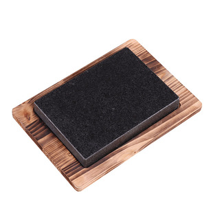 火山石板烧老款韩式料理牛排铁板石煎盘烤鳗鱼盘耐高温岩石烧烤盘