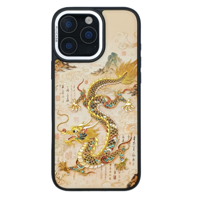 RUICASE鎏金中国龙苹果手机壳