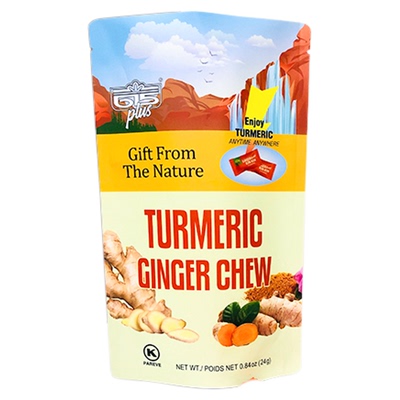 615PLUS姜黄素软糖生姜糖姜汁糖果0添加剂0胶质美国进口三伏姜糖