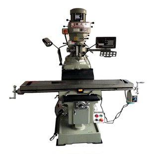 台湾精之优摇臂铣床 M4号立式炮塔铣床高精度配光栅数显尺平口钳