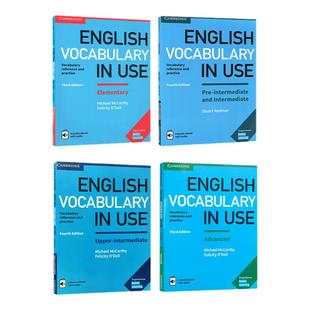 【进口直营】限时特惠 English Vocabulary in Use剑桥英语词汇学习工具书初中高级4本英文英式英语教材englishvocabularyinuse