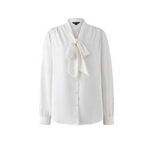 PRICH简约气质飘带领纯色衬衫2026春季新款干练通勤垂坠上衣女