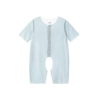 婴儿夏季开档连体衣莫代尔夏季