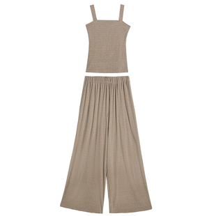 曾小咸大码女装微胖mm咖色针织毛衣开衫2025新款冬时髦套装高级感