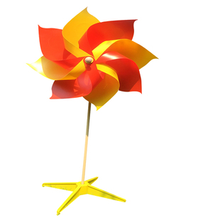 套装大风车创新款炫彩旋转八叶太阳花双色户外露营风车田园小风车