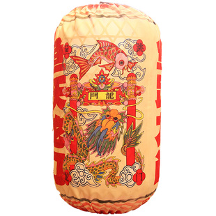 年画竹筐灯笼 过新年货悬挂手提发光手工艺商场拍照竹编竹架花灯