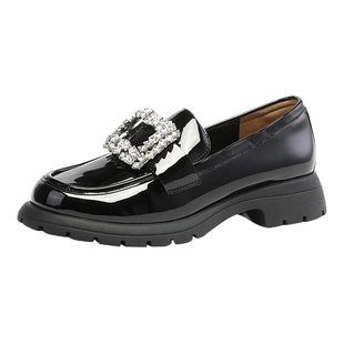 St&Sat/星期六春秋水钻乐福鞋JK小皮鞋增高厚底单鞋女SS31111251