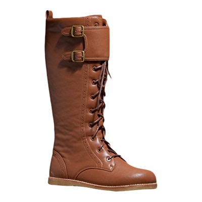 冬季新款儿童高筒双扣系带马丁靴