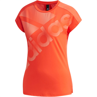 阿迪达斯女子修身圆领运动短袖