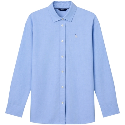 【宽松牛津纺】Hazzys哈吉斯休闲衬衣外套女士秋季通勤长袖衬衫