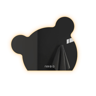 智能镜小熊浴室异形镜led触摸屏卫生间梳妆镜壁挂式米奇卡通圆镜