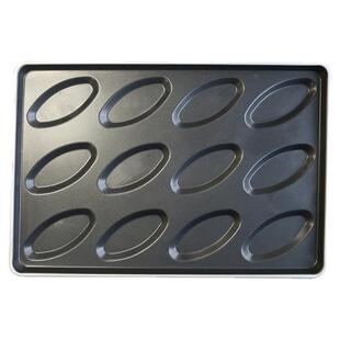 三能12连牛角包烤盘不沾涂层镀铝烤盘商用烤箱长方形烘焙模具